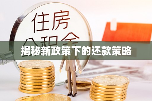覃塘揭秘新政策下的还款策略